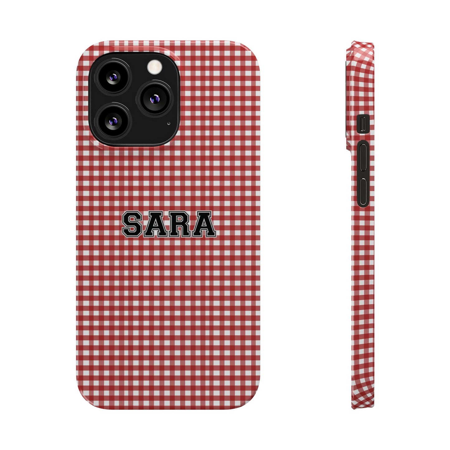 Game Day Gingham - Red Slim