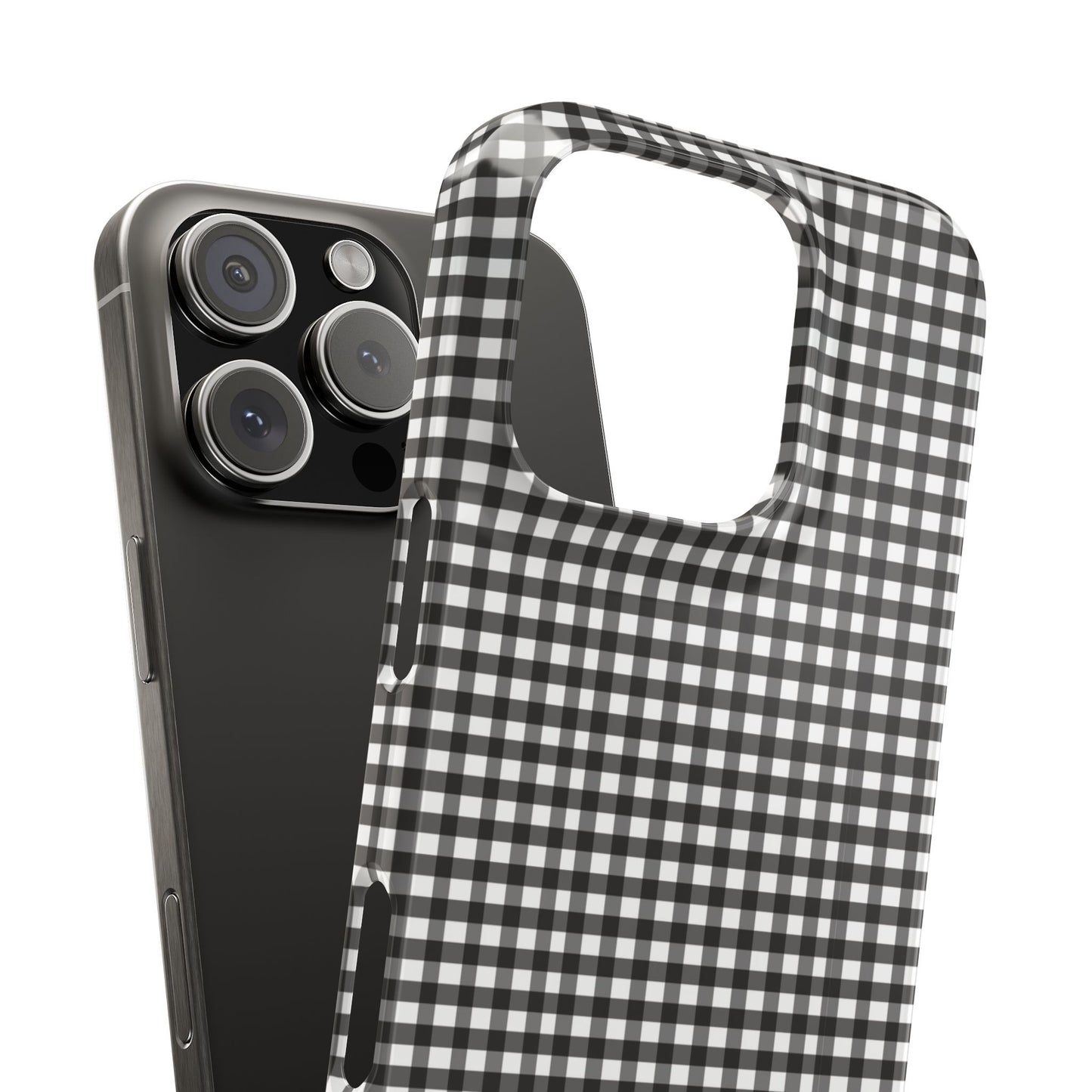 Game Day Gingham -Black Slim