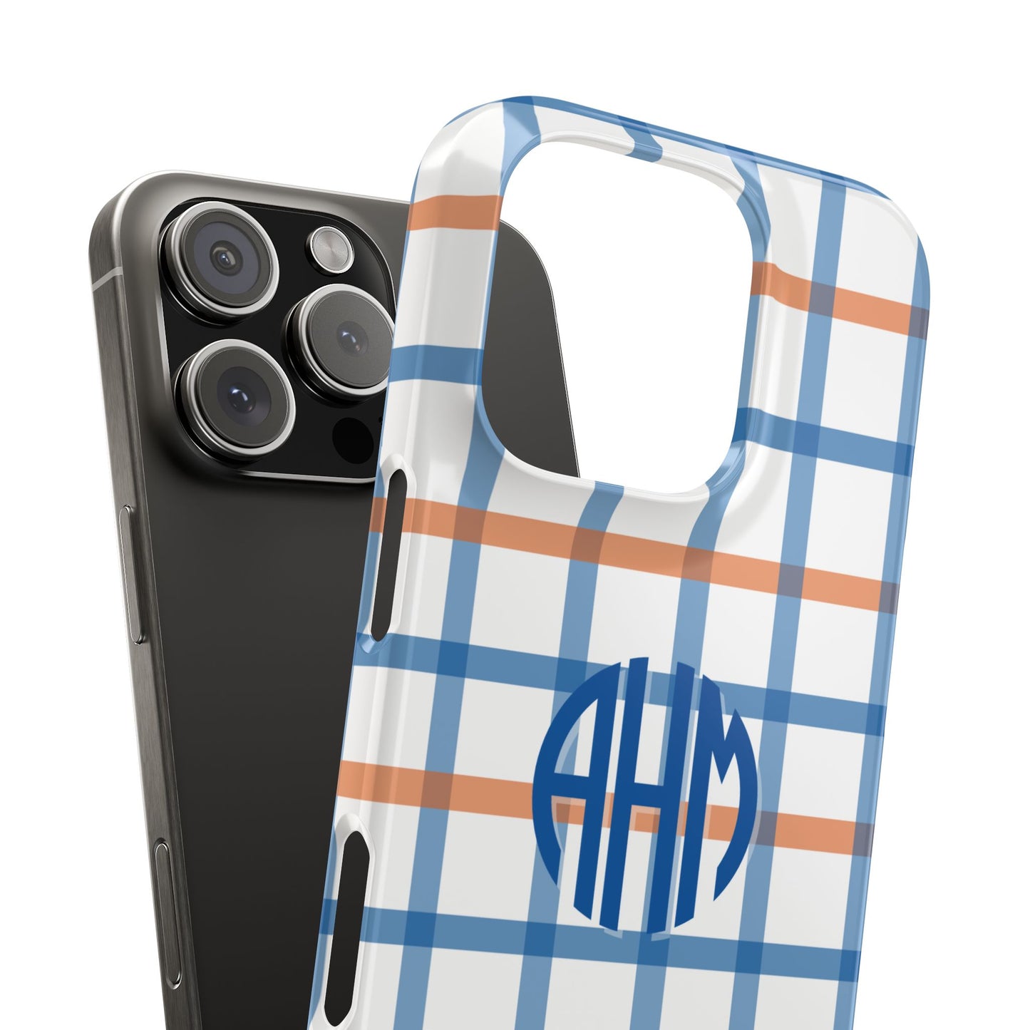 Tailgate Tartan - Blue & Orange Slim