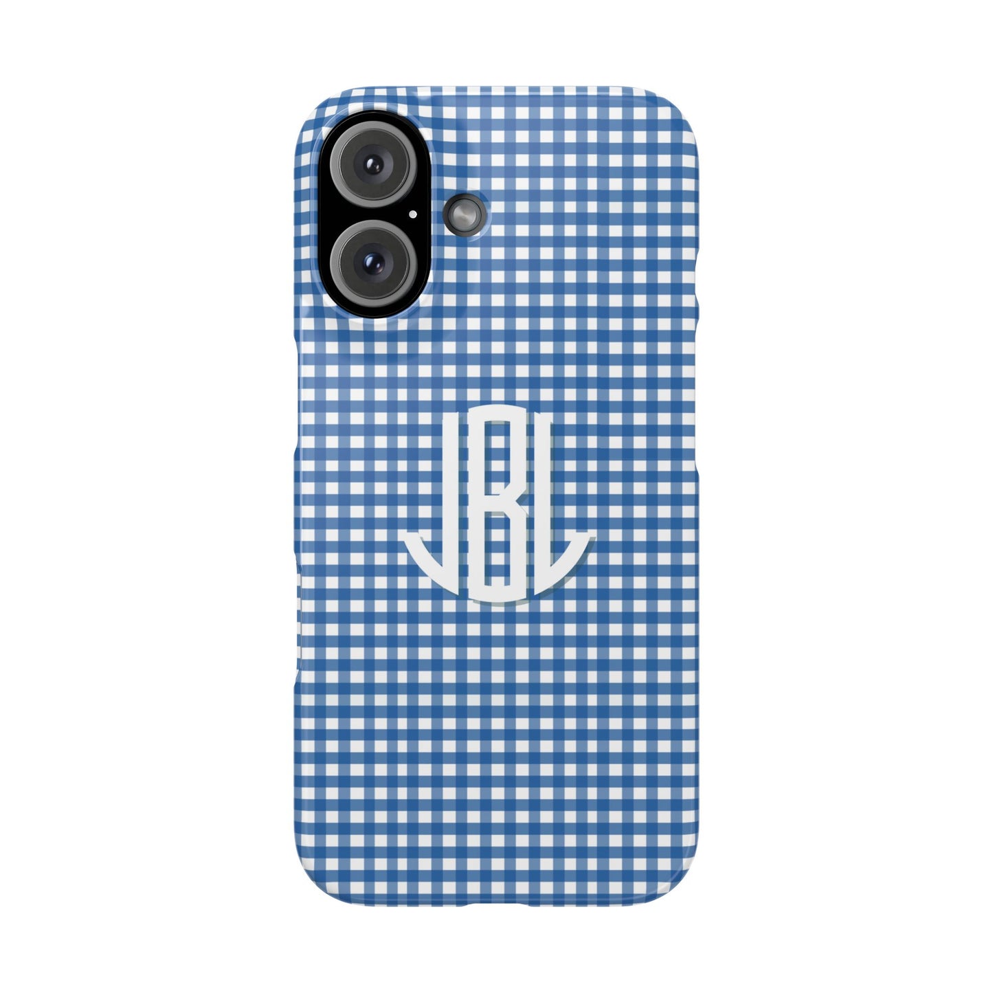 Game Day Gingham -Blue Slim