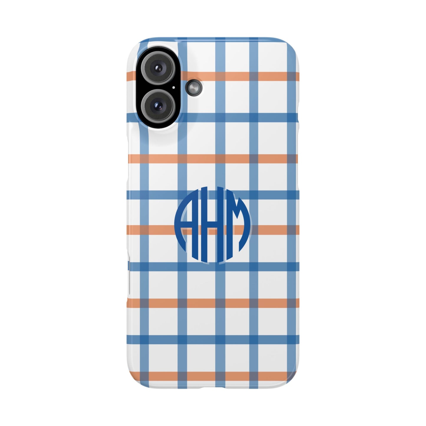 Tailgate Tartan - Blue & Orange Slim