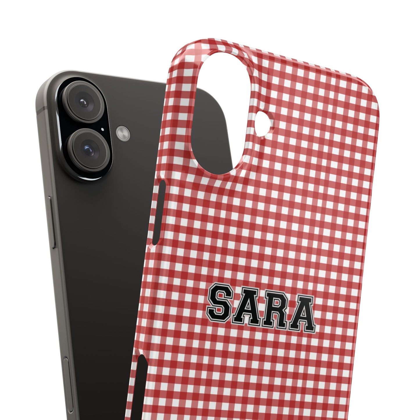 Game Day Gingham - Red Slim