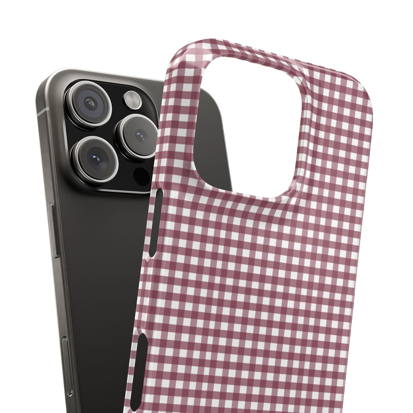 Game Day Gingham -Maroon Slim