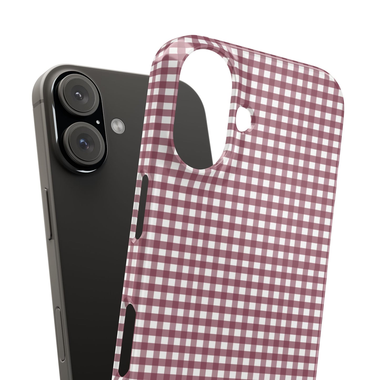 Game Day Gingham -Maroon Slim