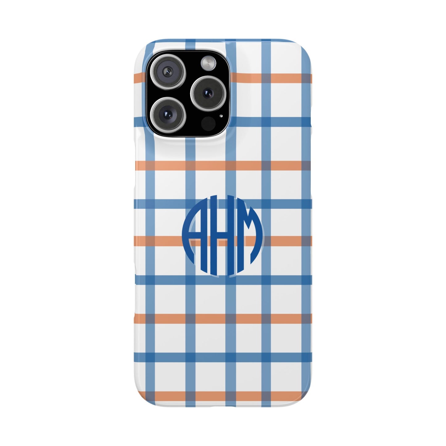 Tailgate Tartan - Blue & Orange Slim