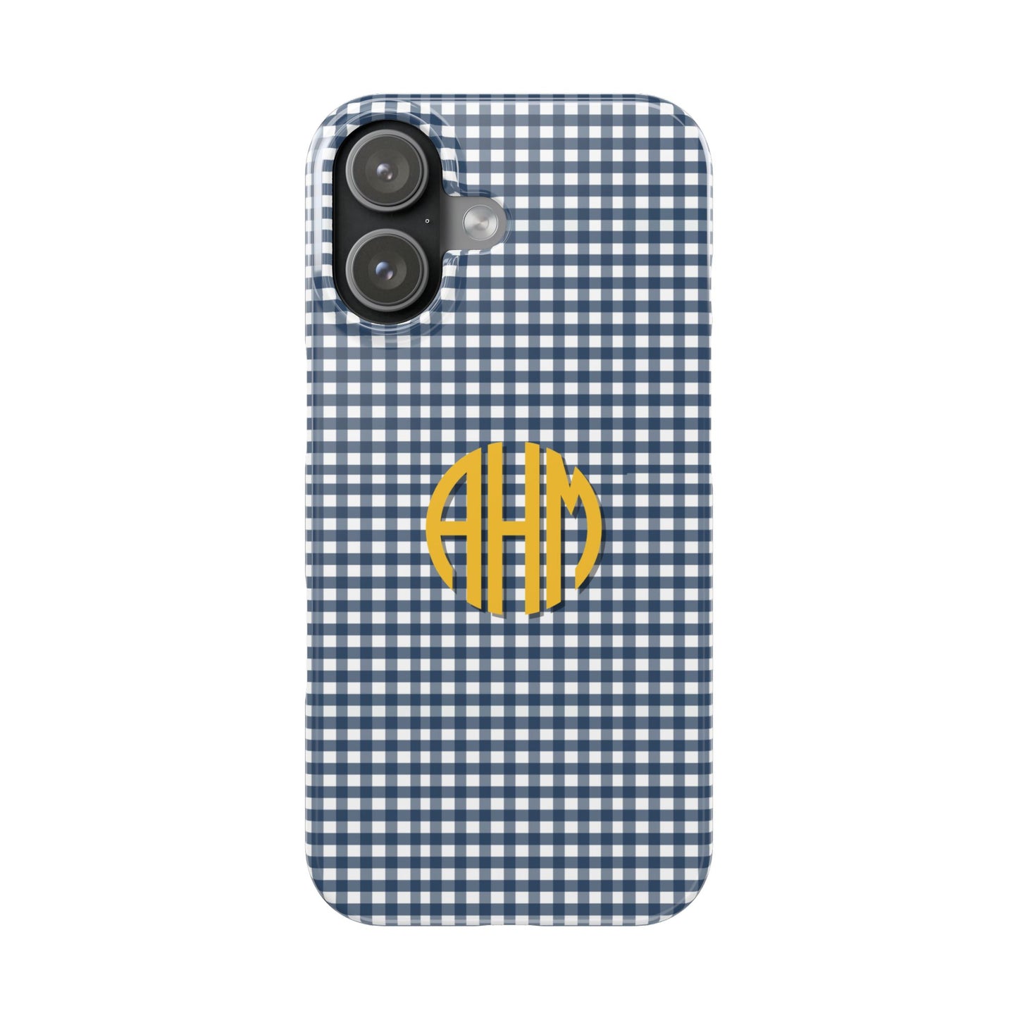 Game Day Gingham -Navy Slim