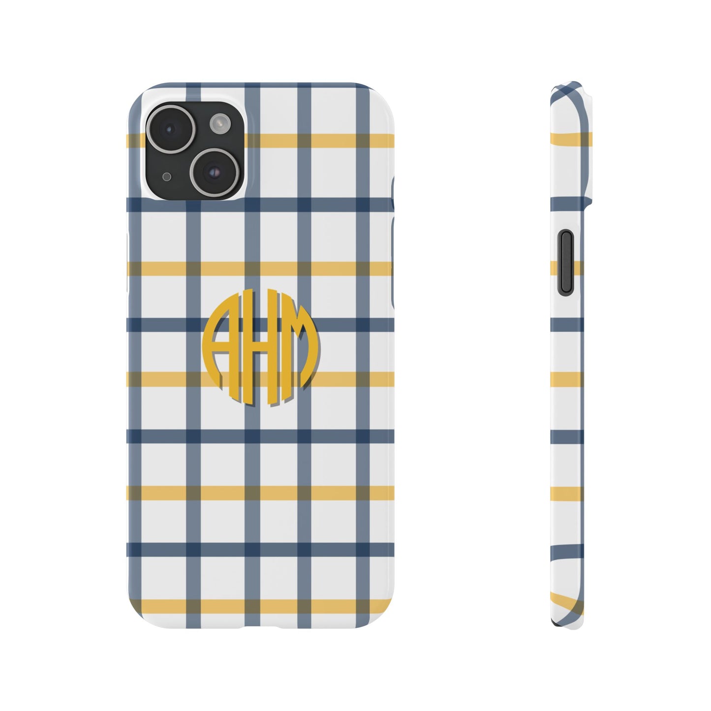 Tailgate Tartan - Navy & Gold Slim