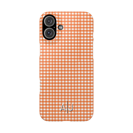 Game Day Gingham - Orange Slim