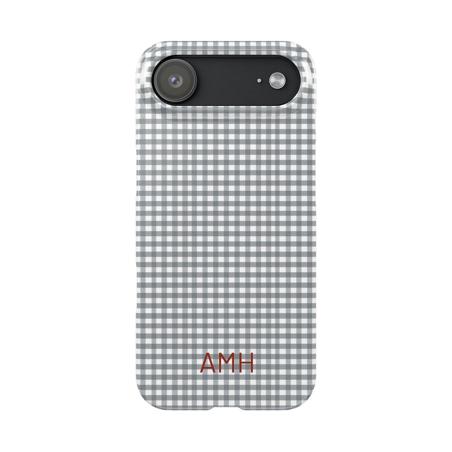 Game Day Gingham - Gray Slim
