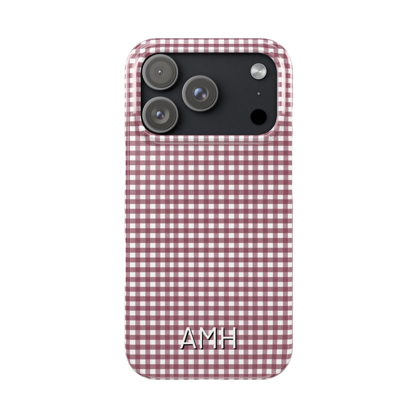 Game Day Gingham -Maroon Slim