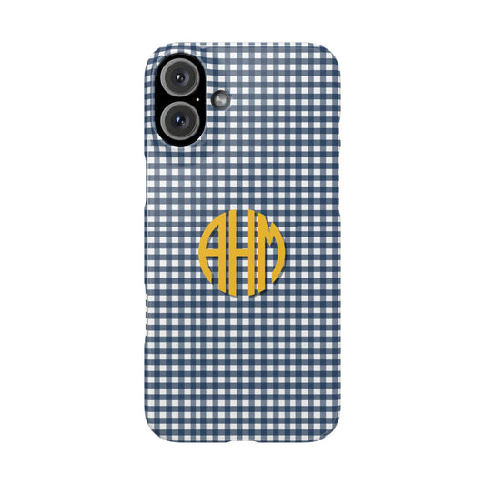 Game Day Gingham -Navy Slim