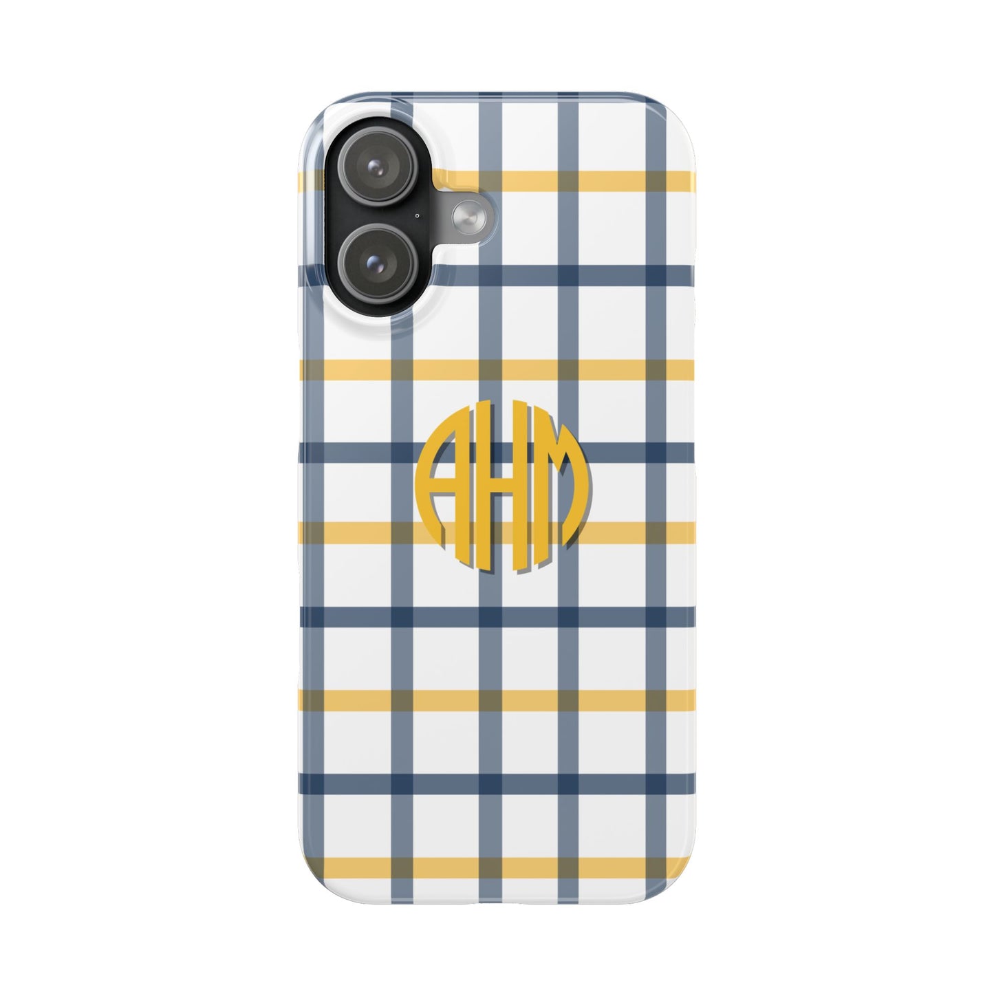 Tailgate Tartan - Navy & Gold Slim