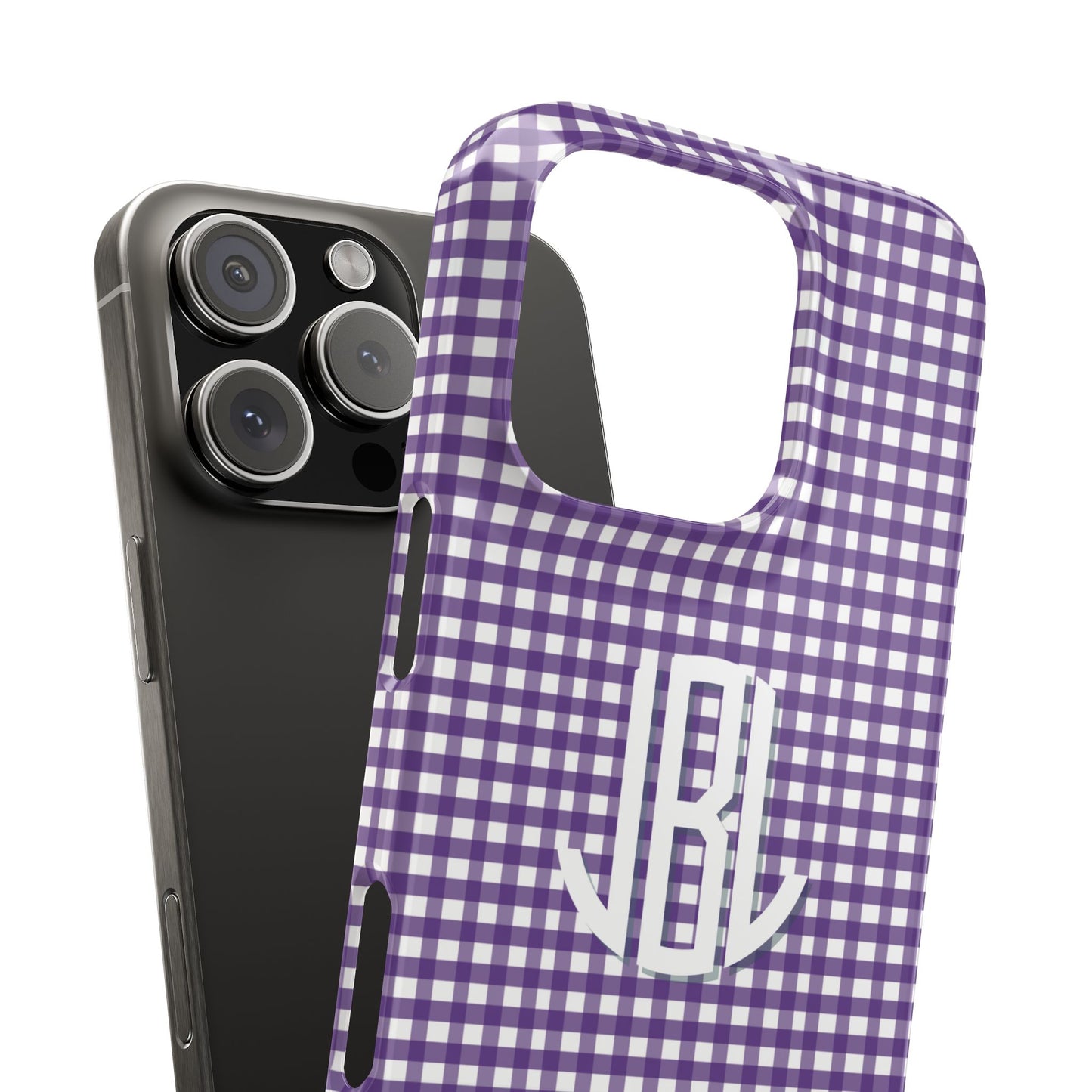 Game Day Gingham -Purple Slim