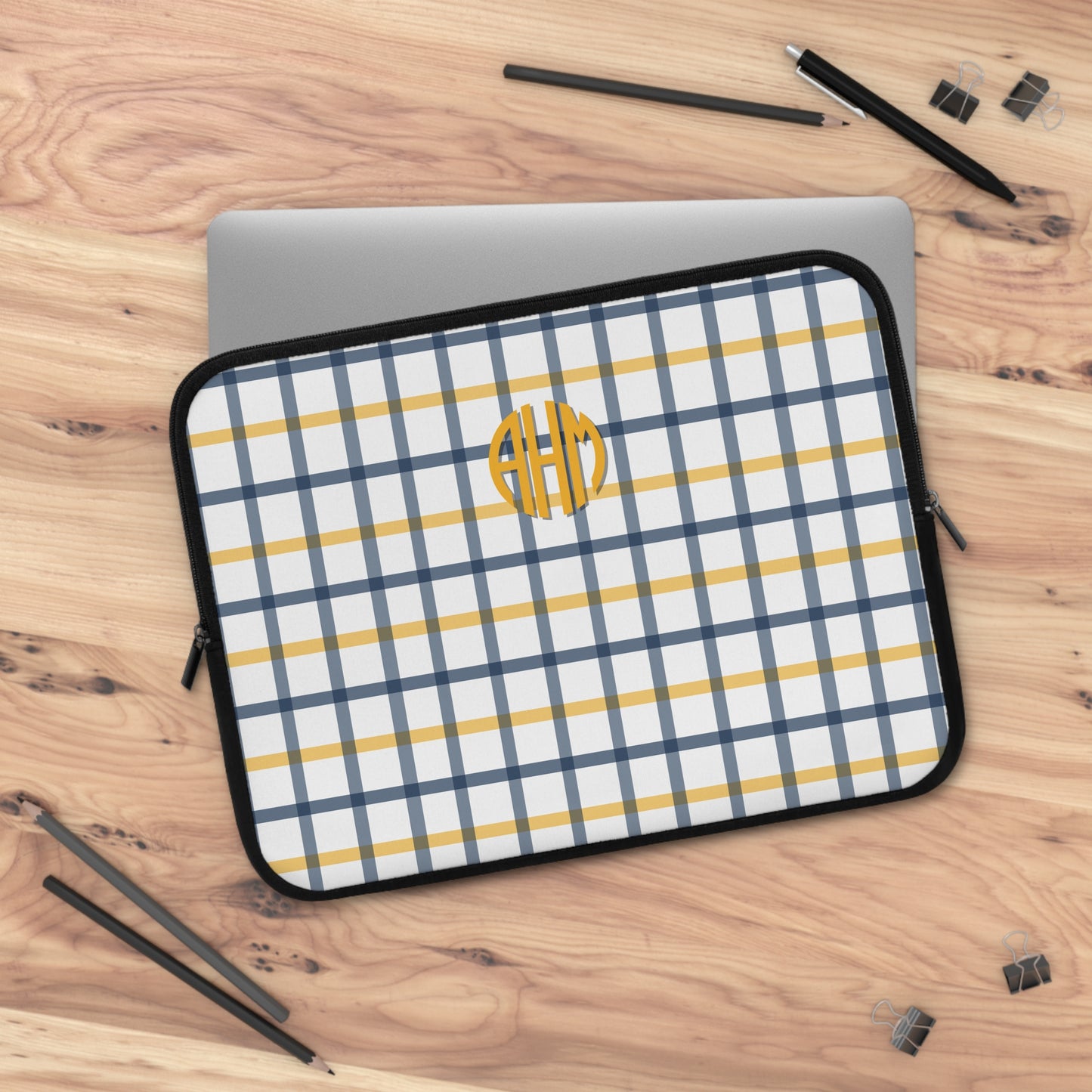 Tailgate Tartan - Navy & Athletic Gold