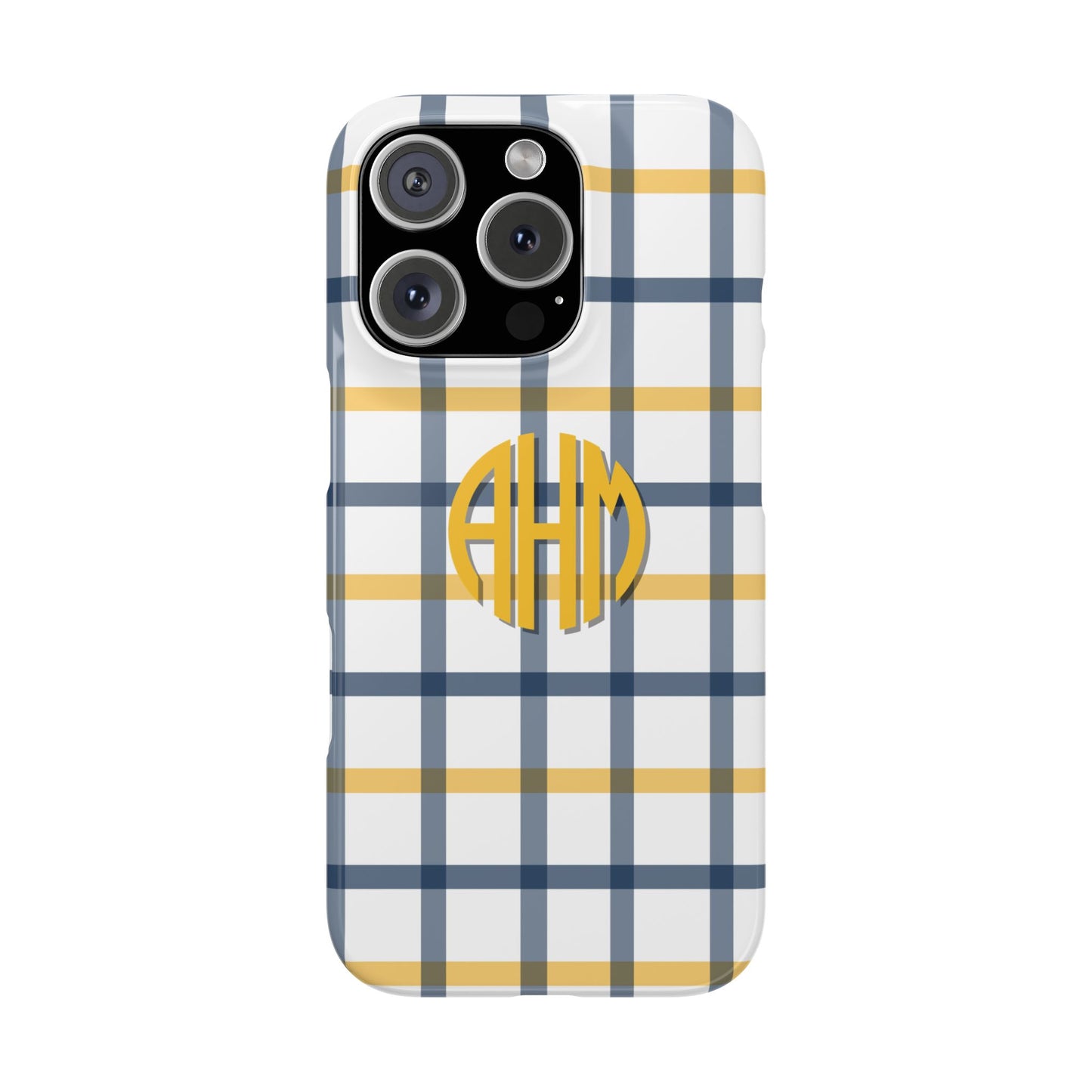 Tailgate Tartan - Navy & Gold Slim