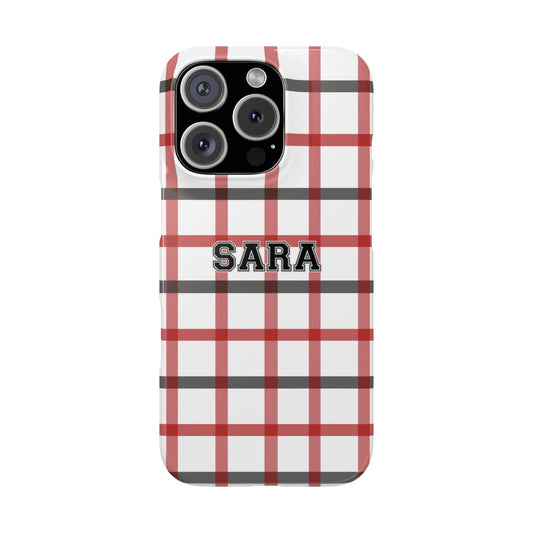 Tailgate Tartan - Red & Black Slim