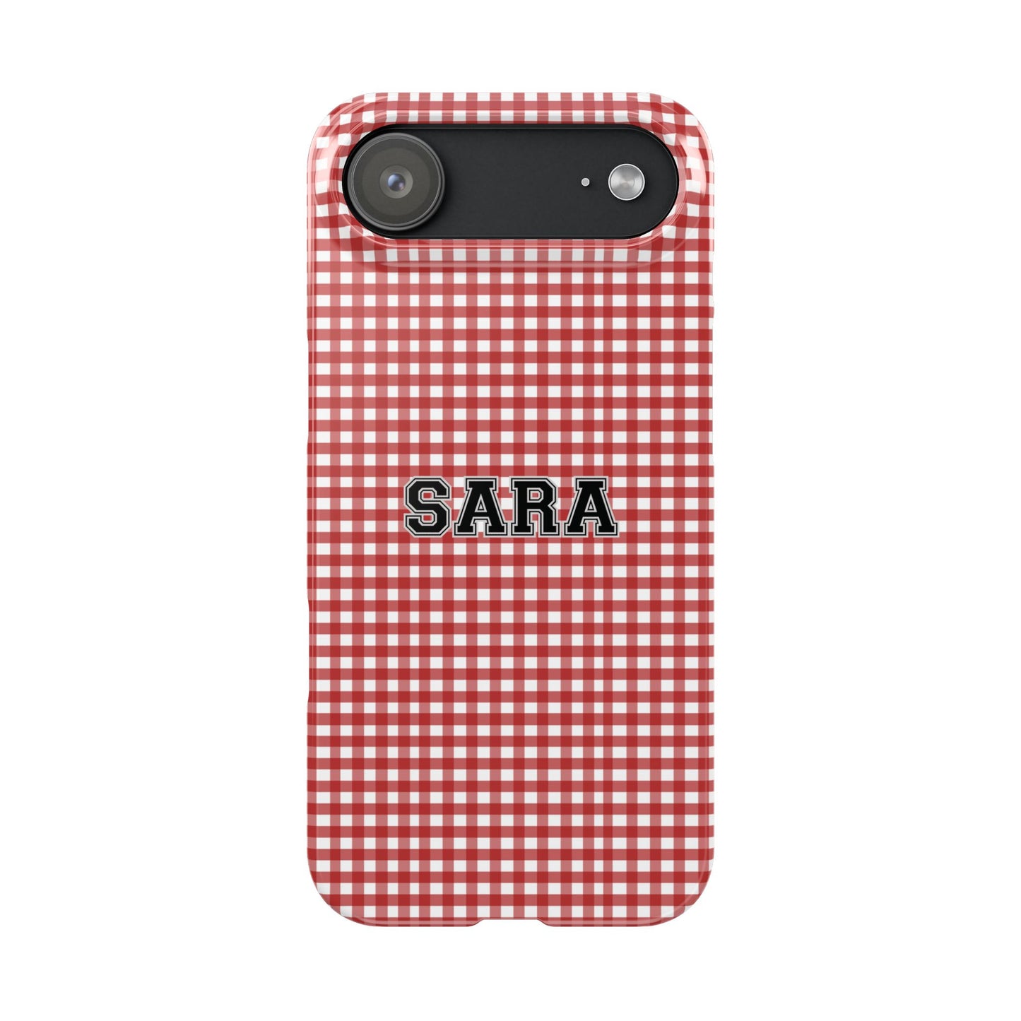 Game Day Gingham - Red Slim