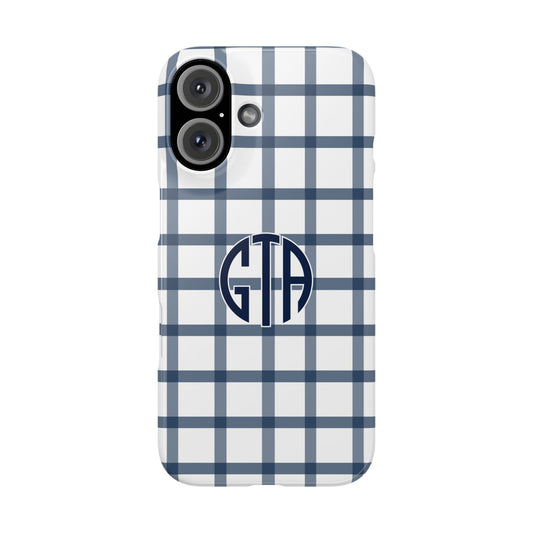 Tailgate Tartan -Navy Slim