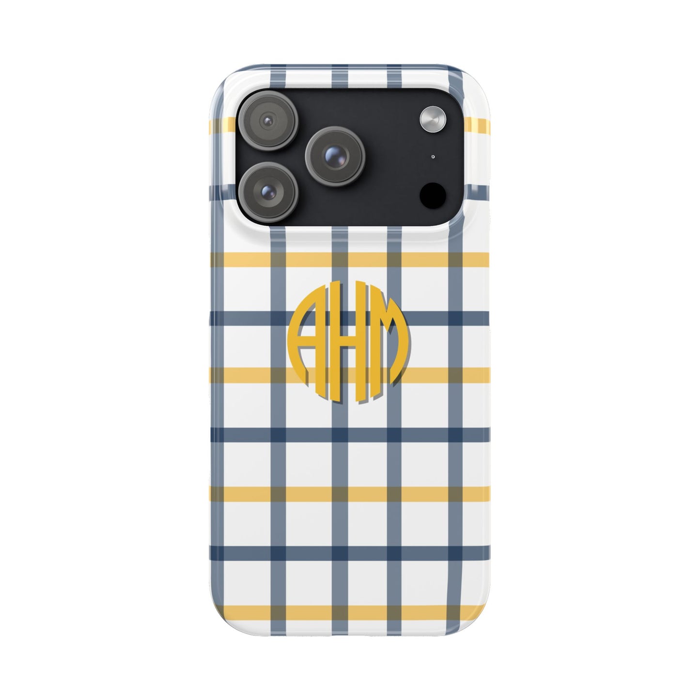 Tailgate Tartan - Navy & Gold Slim
