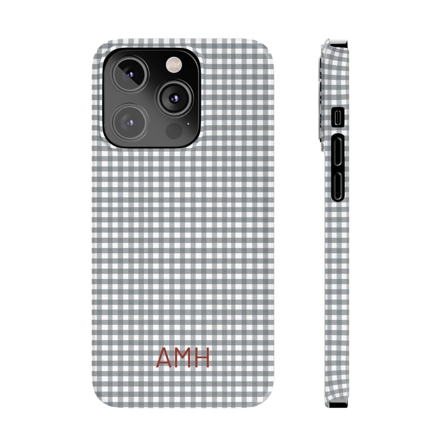 Game Day Gingham - Gray Slim