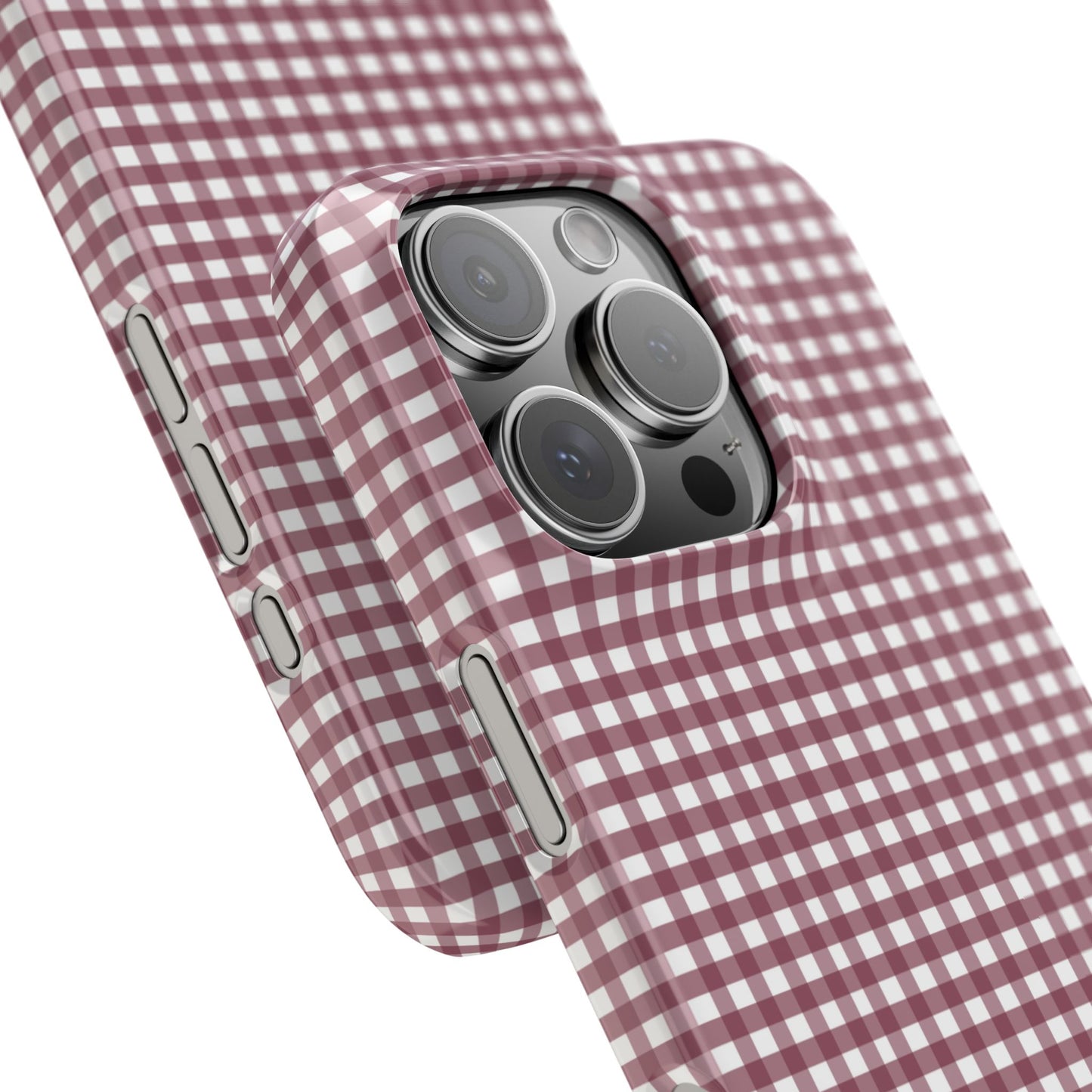 Game Day Gingham -Maroon Slim
