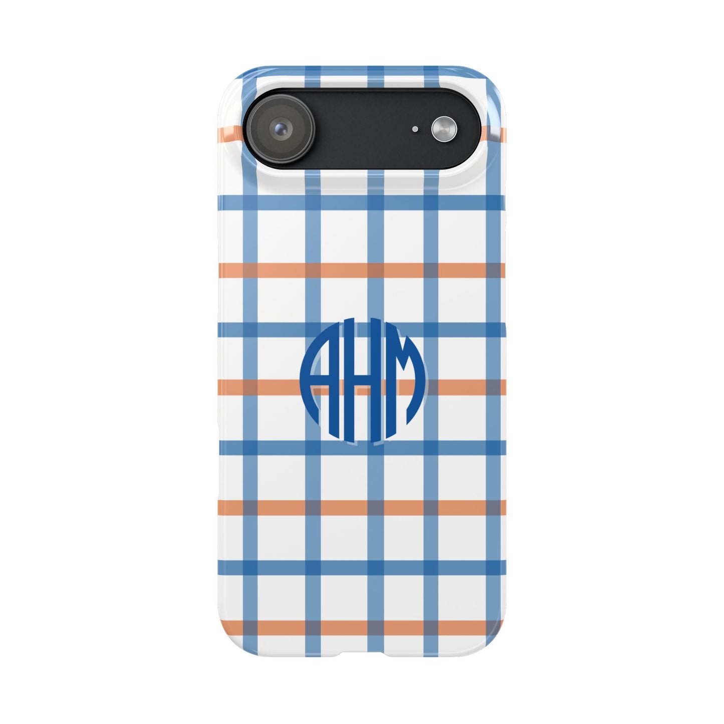 Tailgate Tartan - Blue & Orange Slim