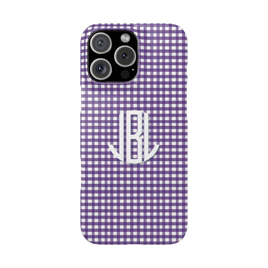 Game Day Gingham -Purple Slim
