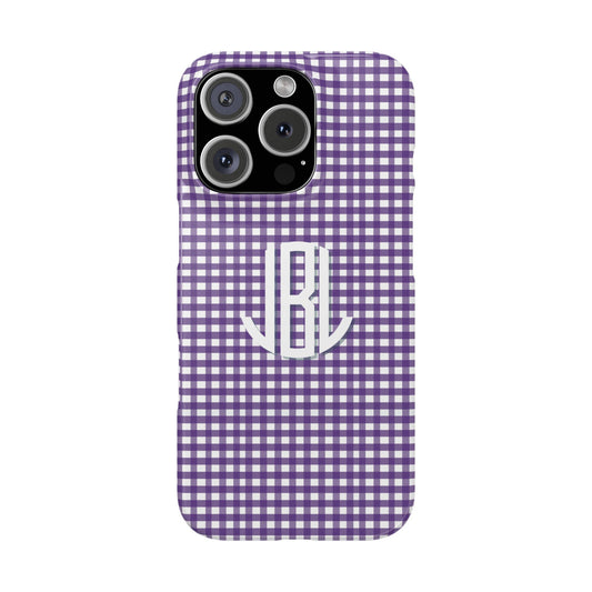 Game Day Gingham -Purple Slim