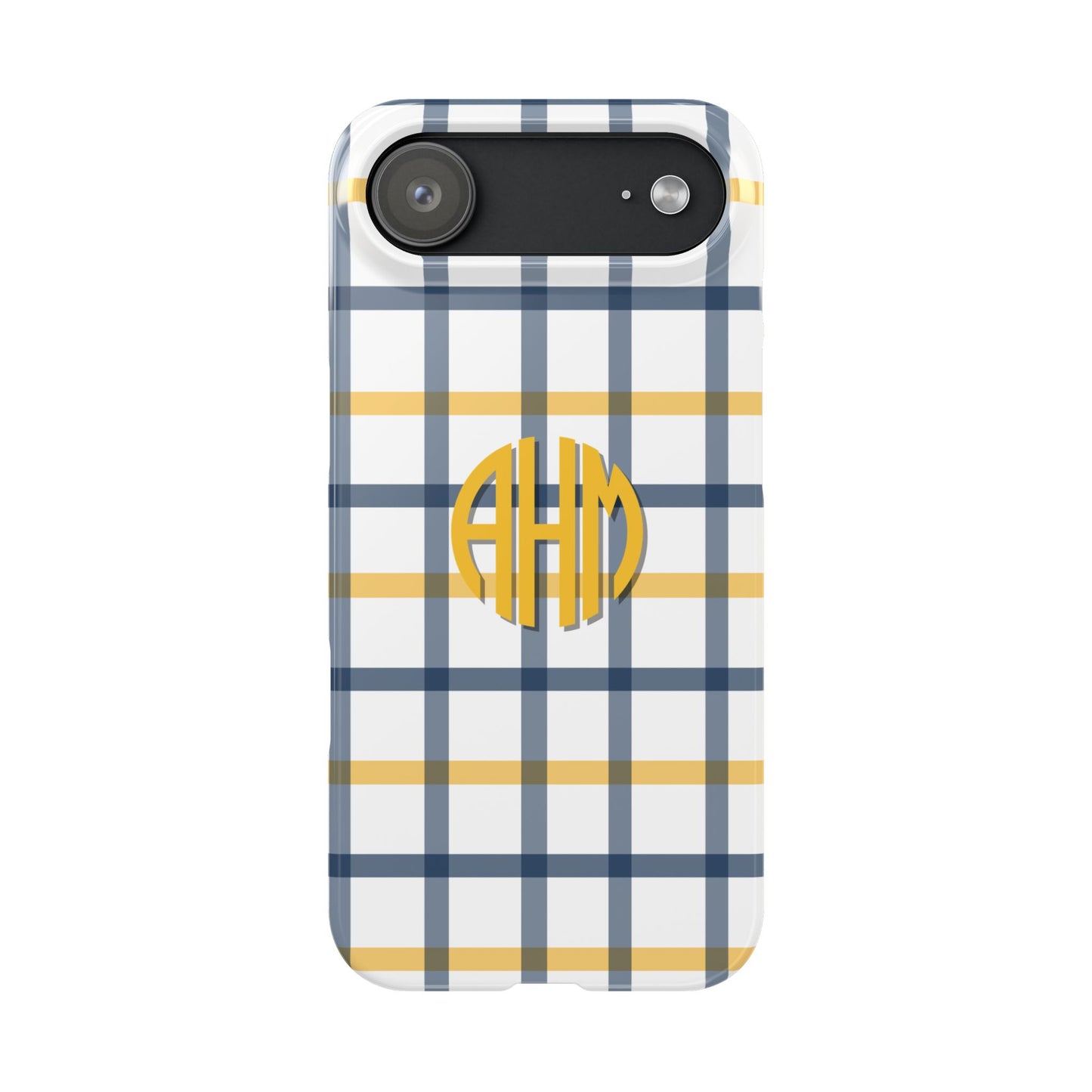 Tailgate Tartan - Navy & Gold Slim