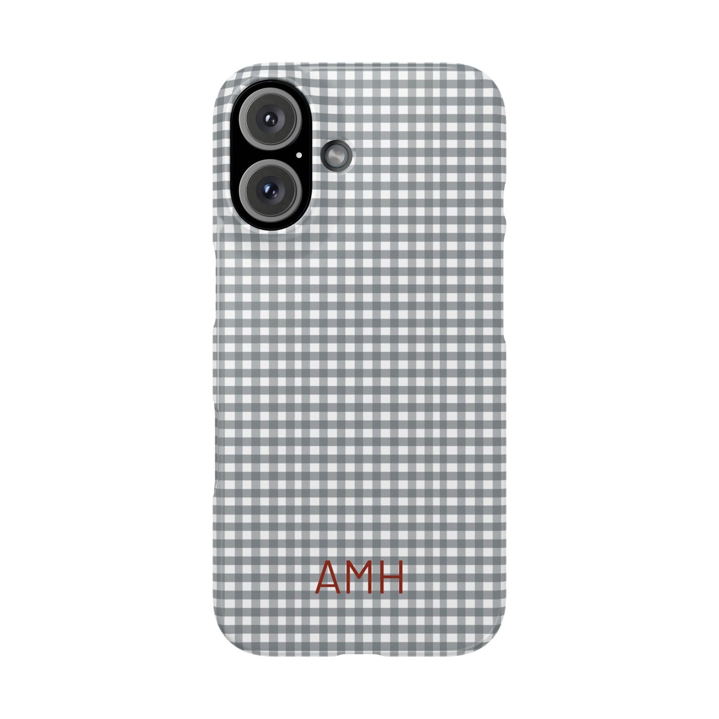 Game Day Gingham - Gray Slim