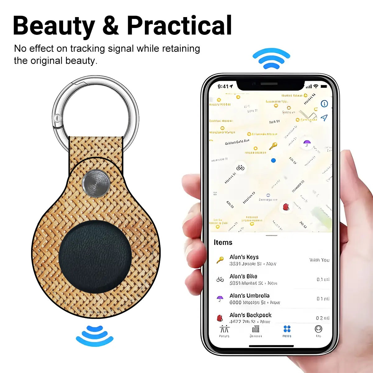 Beach Basket AirTag Holder