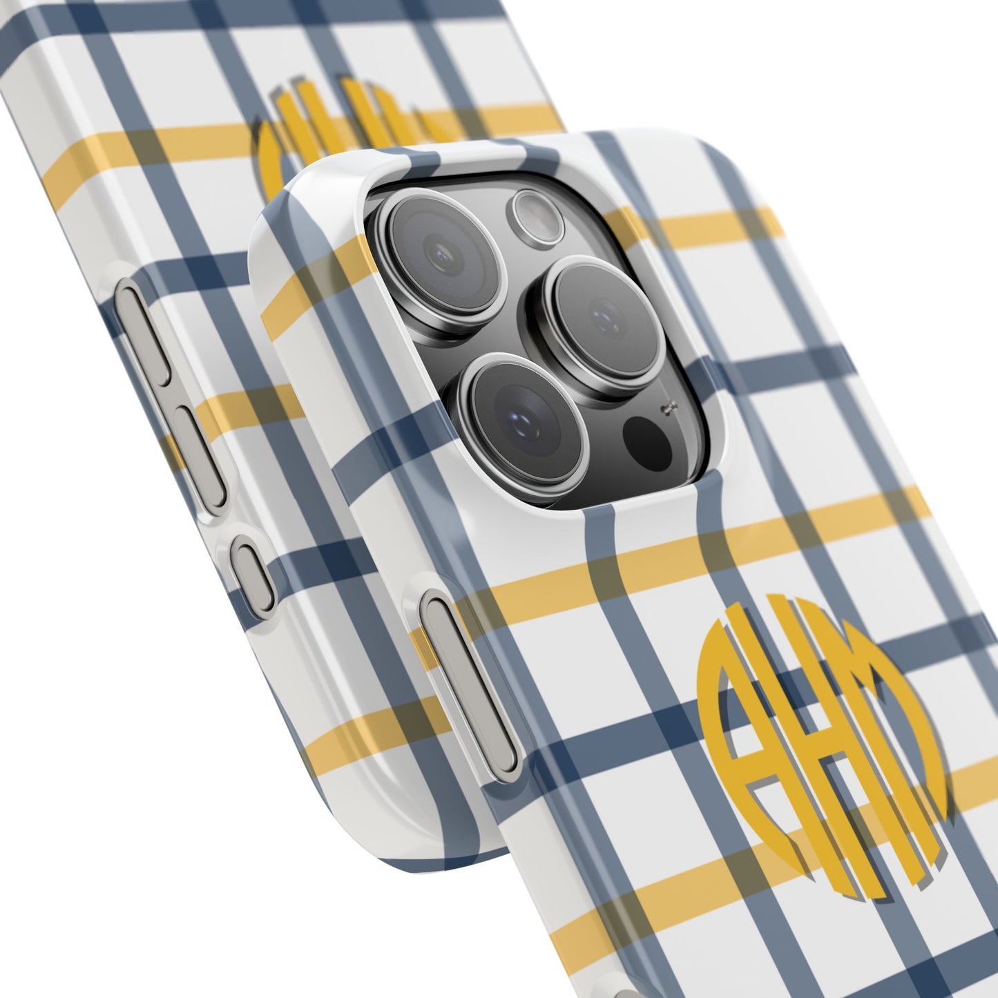 Tailgate Tartan - Navy & Gold Slim