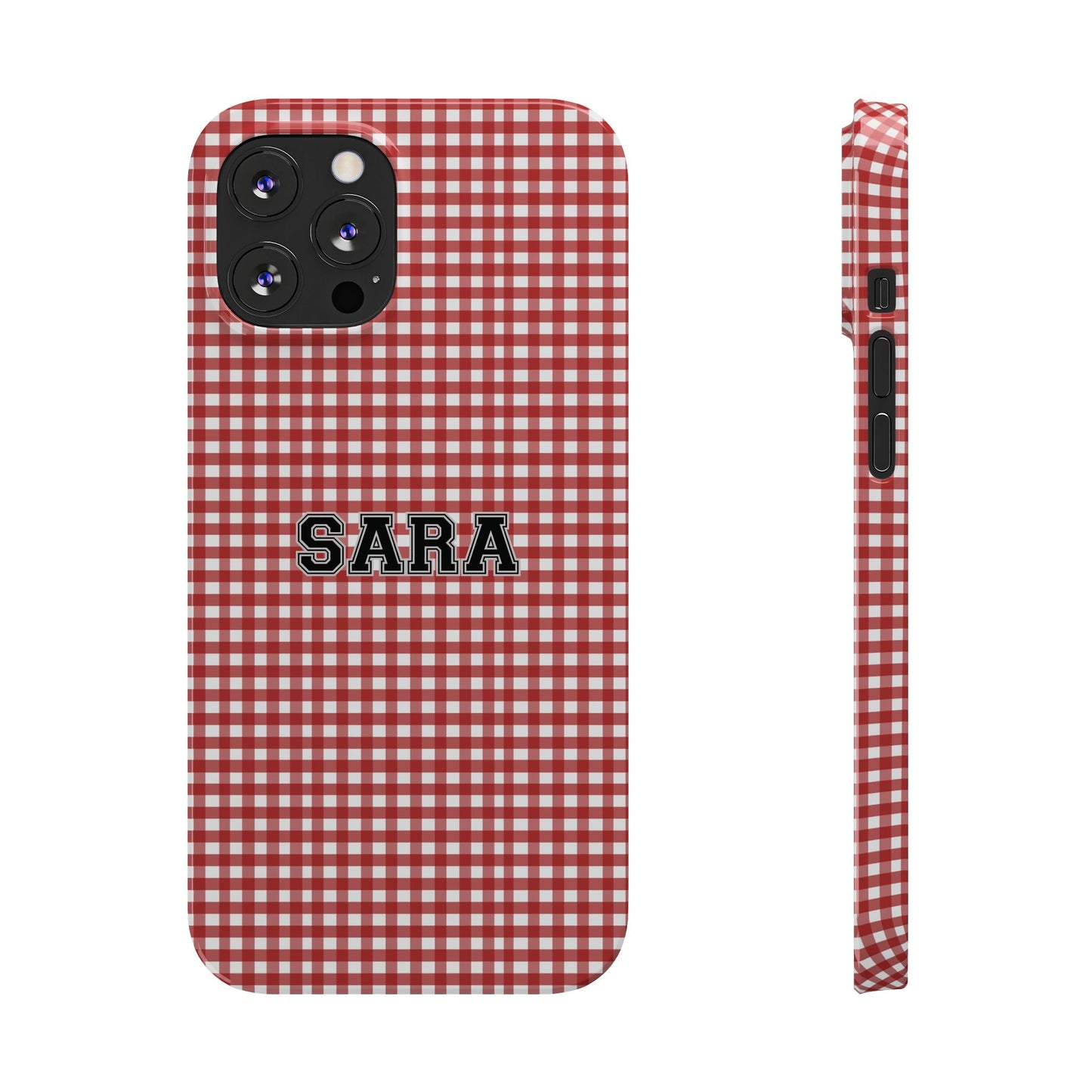 Game Day Gingham - Red Slim