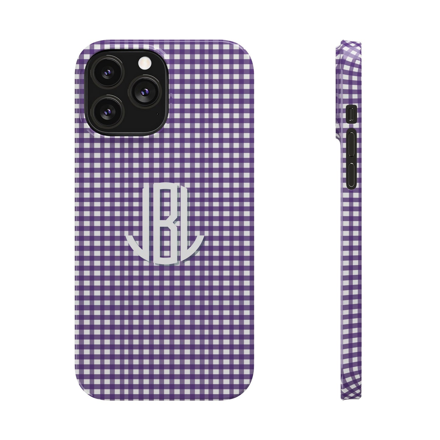 Game Day Gingham -Purple Slim