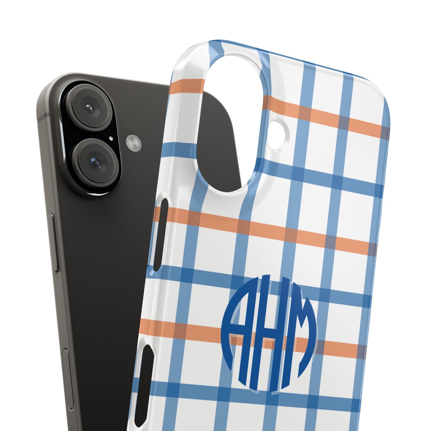 Tailgate Tartan - Blue & Orange Slim
