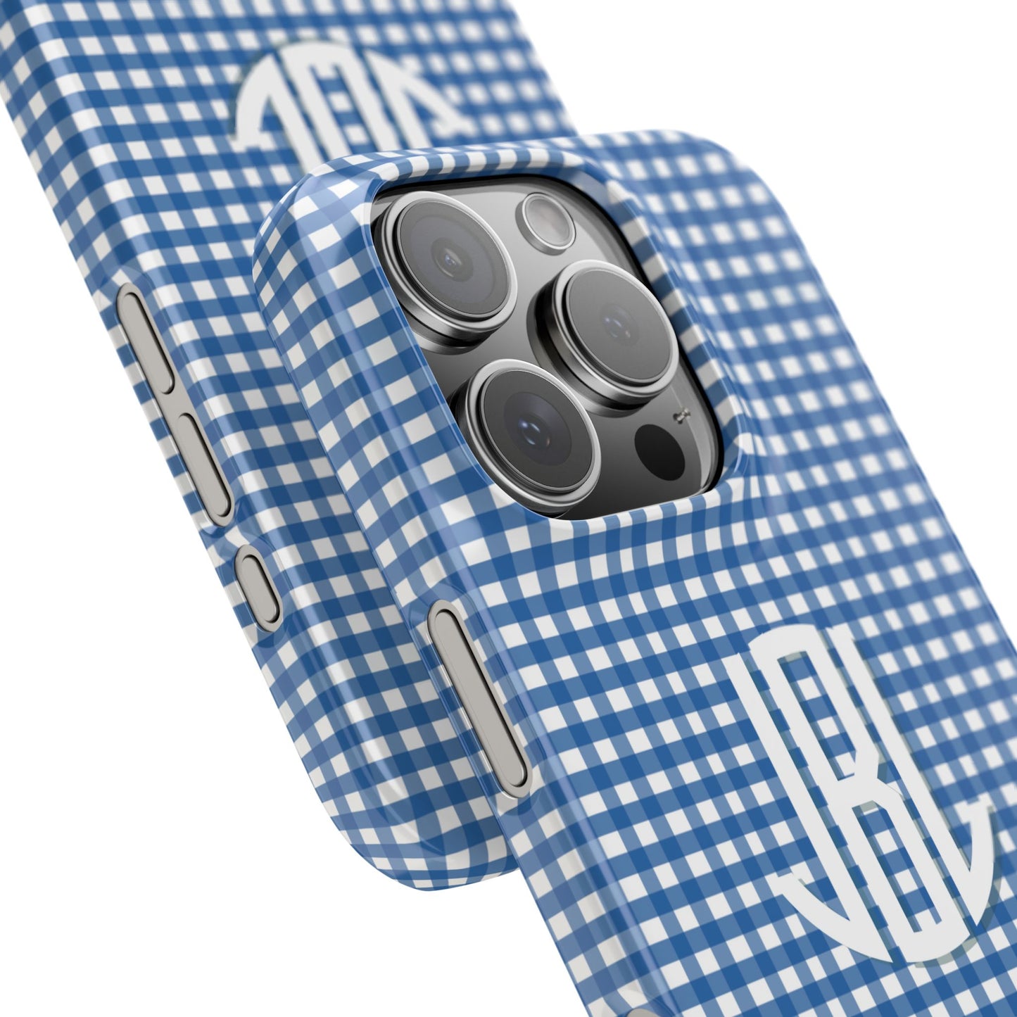 Game Day Gingham -Blue Slim