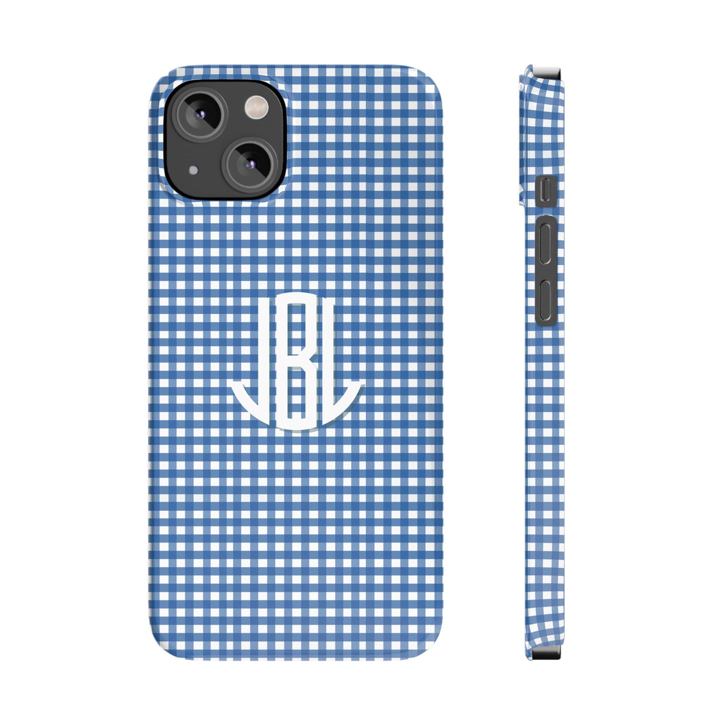 Game Day Gingham -Blue Slim