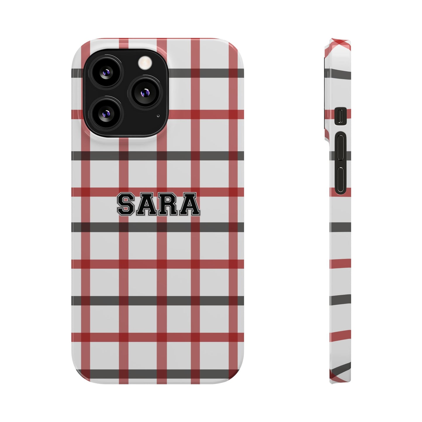 Tailgate Tartan - Red & Black Slim
