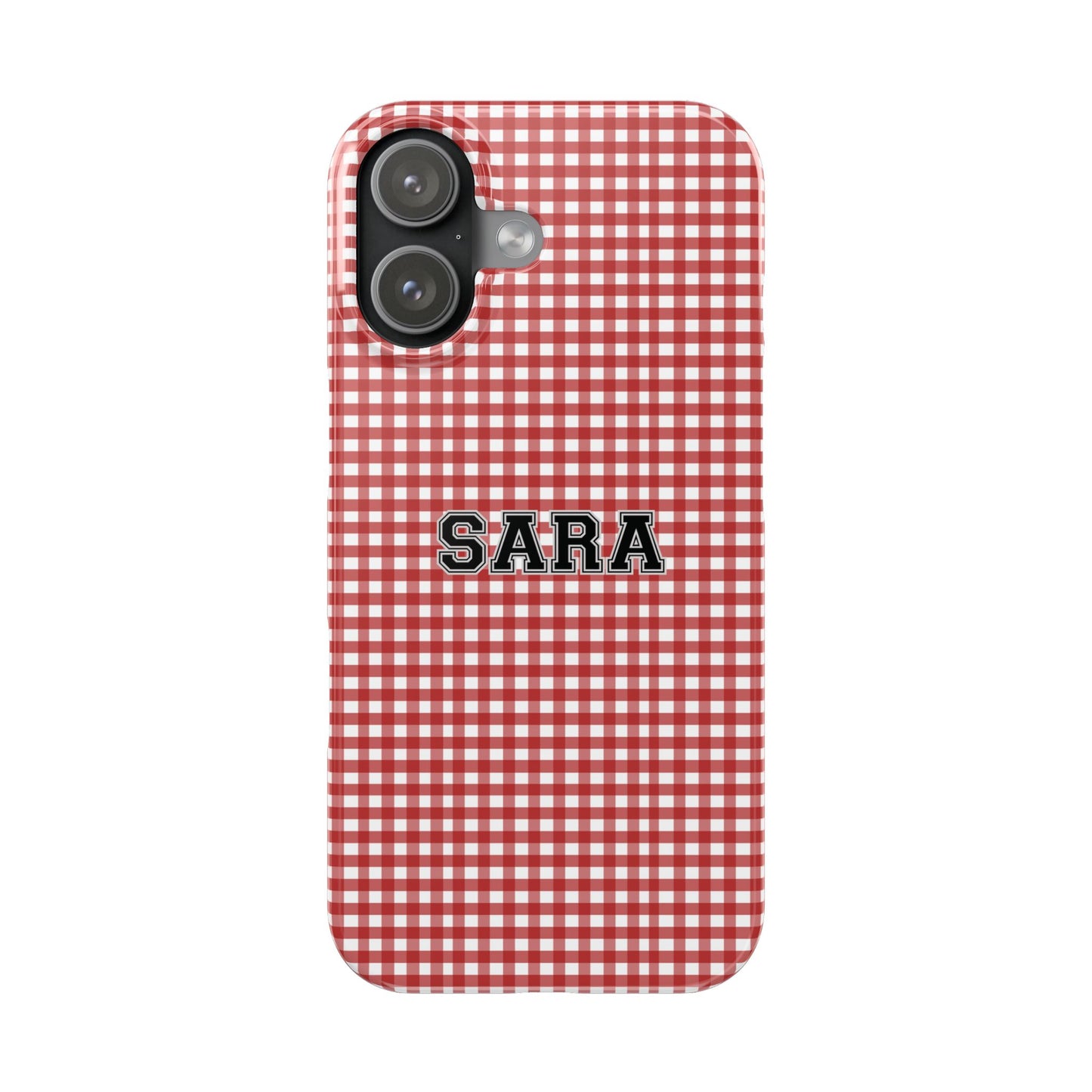 Game Day Gingham - Red Slim