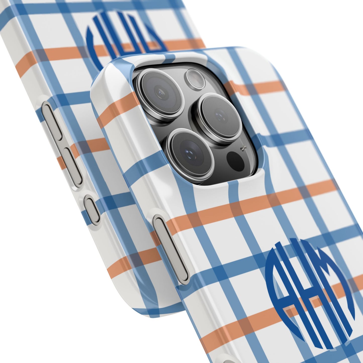 Tailgate Tartan - Blue & Orange Slim