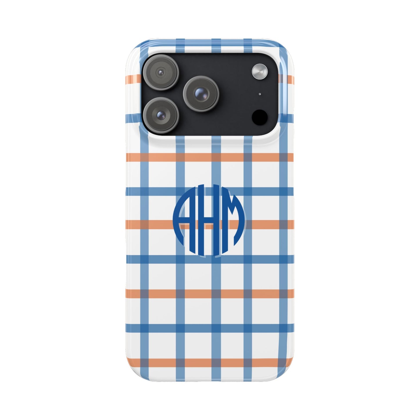 Tailgate Tartan - Blue & Orange Slim