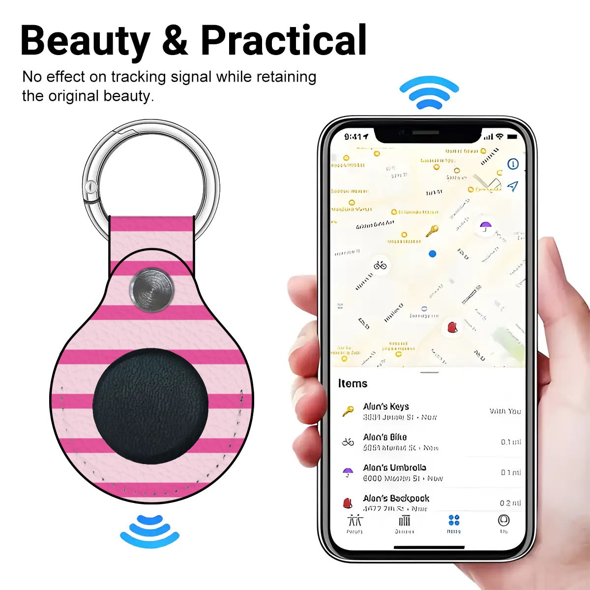 Pink Polo Airtag Holder