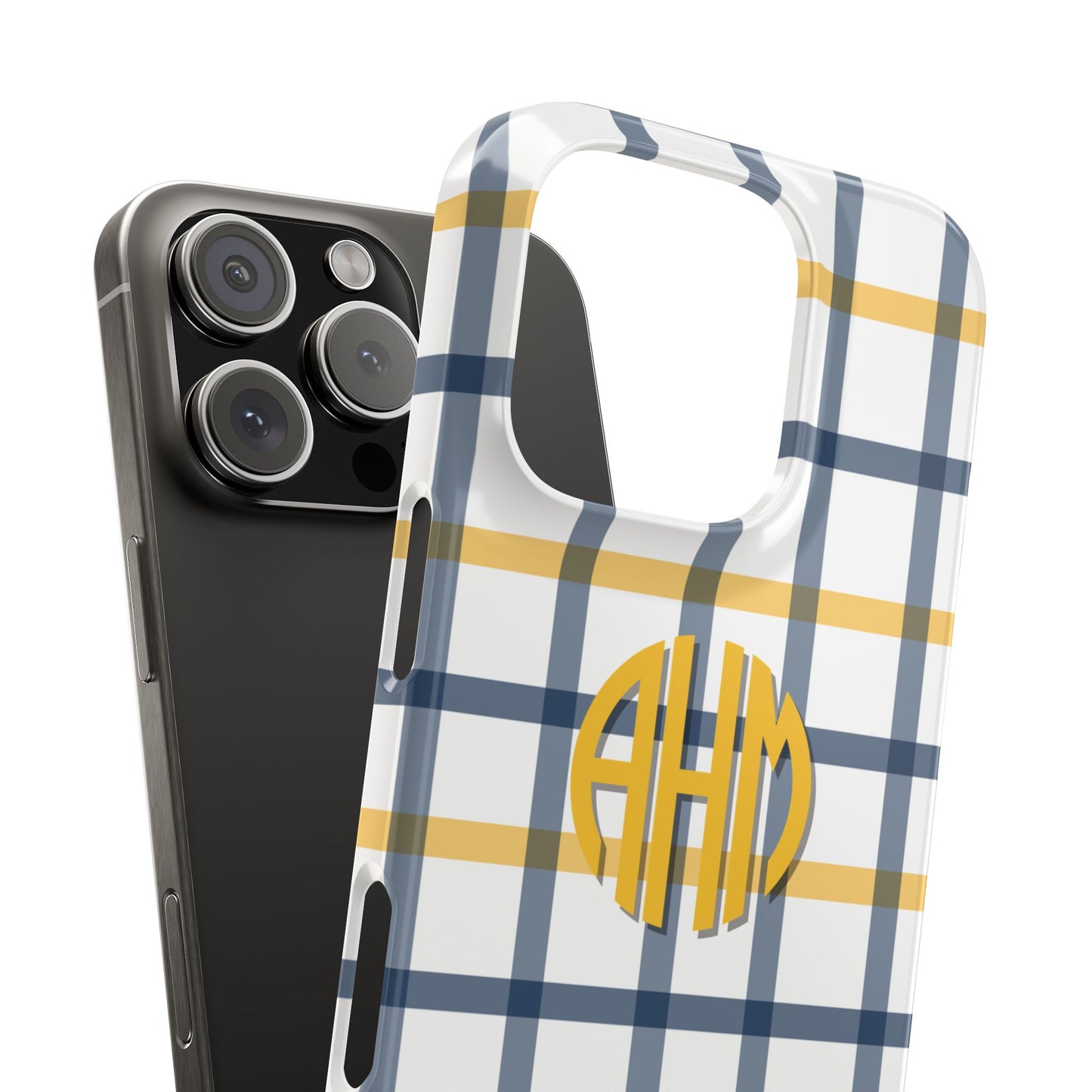Tailgate Tartan - Navy & Gold Slim