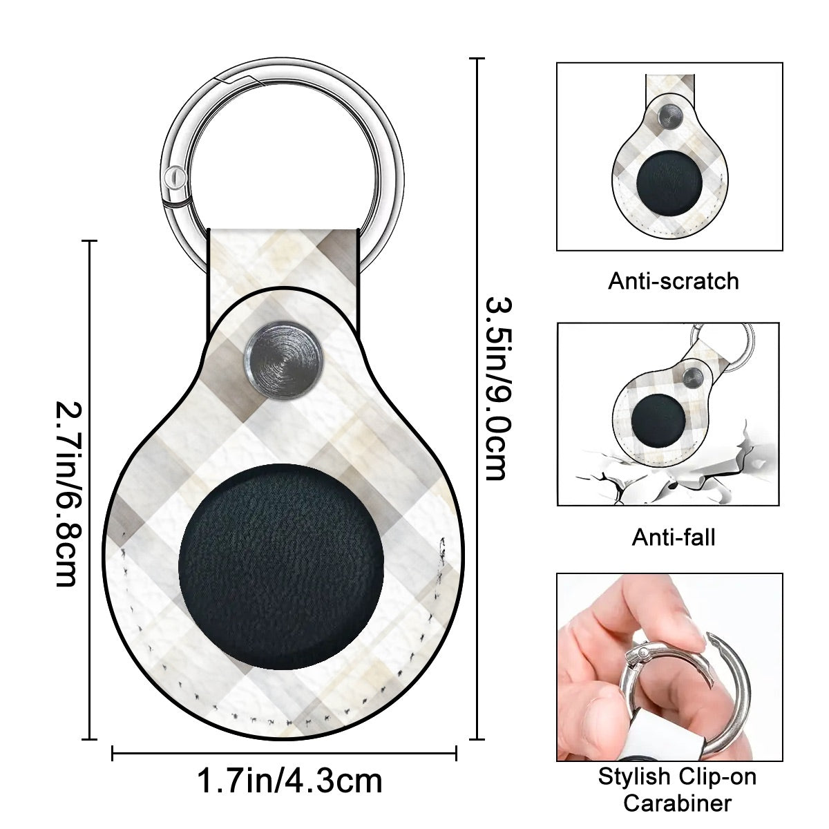 Gray Flannel Airtag Holder